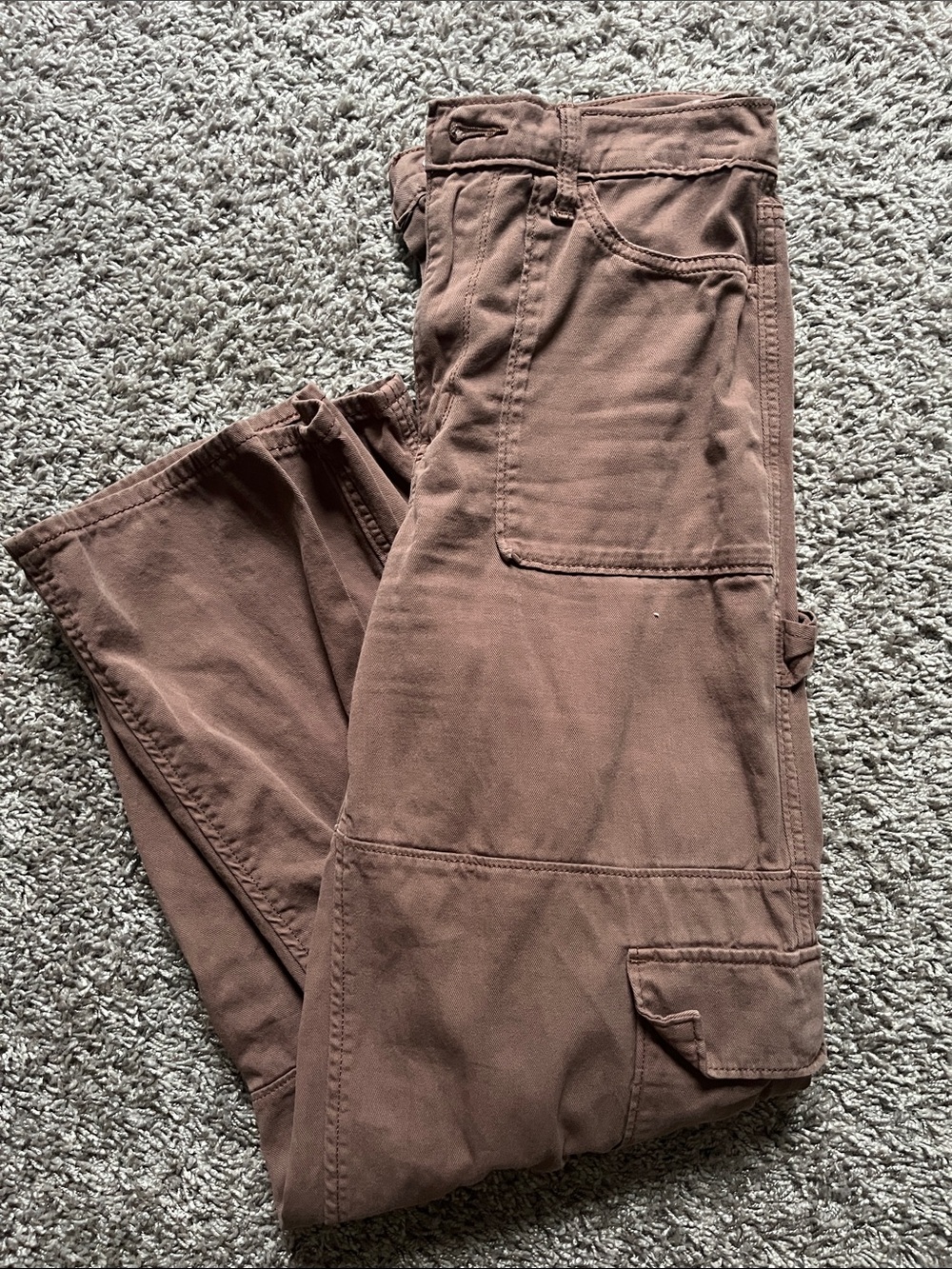 Women’s Utility Cargo Pants in Chocolate Brown
